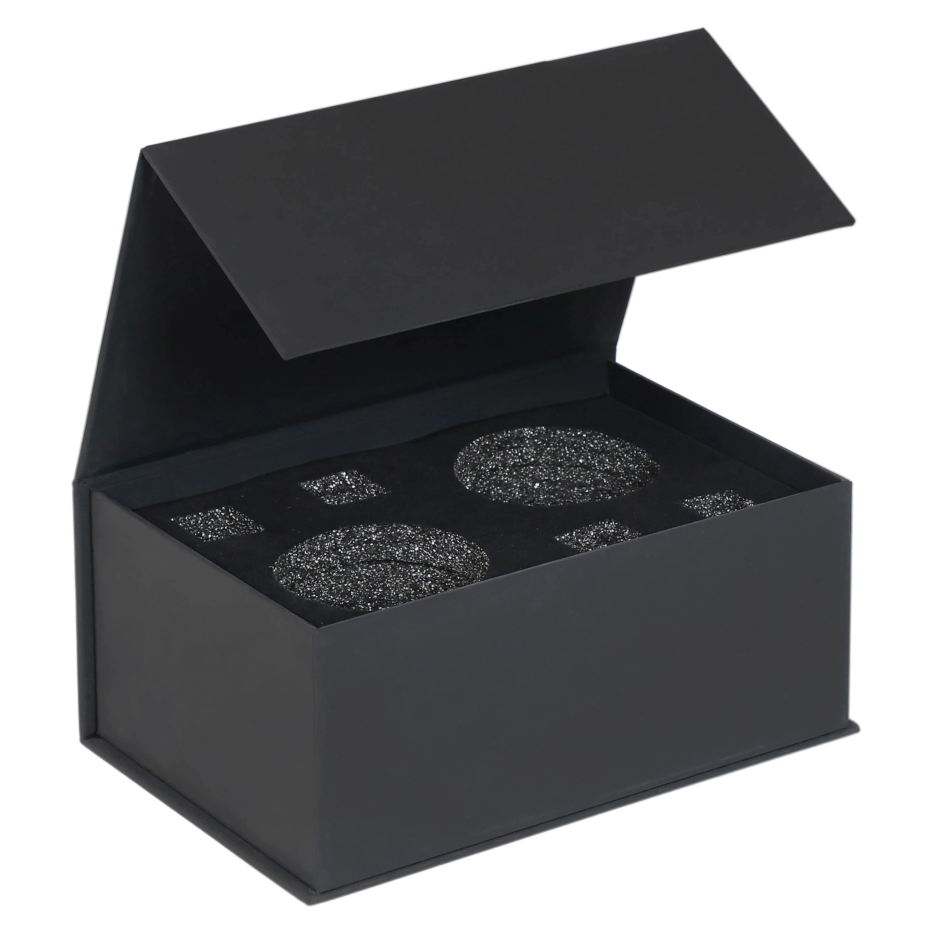 Wholesale Custom Printed Handmade Luxury Rigid Paper Cardboard Black Simple Empty Magnetic Closure Gift Box