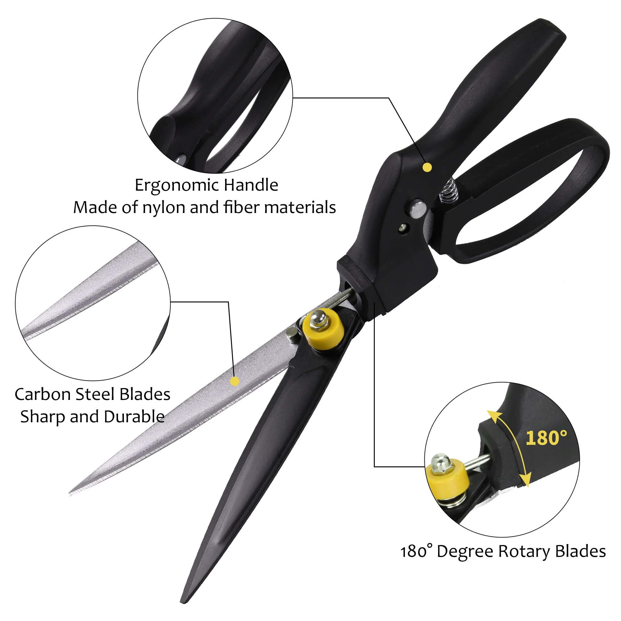 Professional Hand Pruner Harvesting Fruits,Vegetables,Trimming Flowers And Plants Stainless Steel Blades Garden Shears