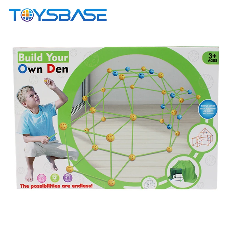 Hot Sale DIY Fort Building Kit Play Tent Construction Block Tent For Kids