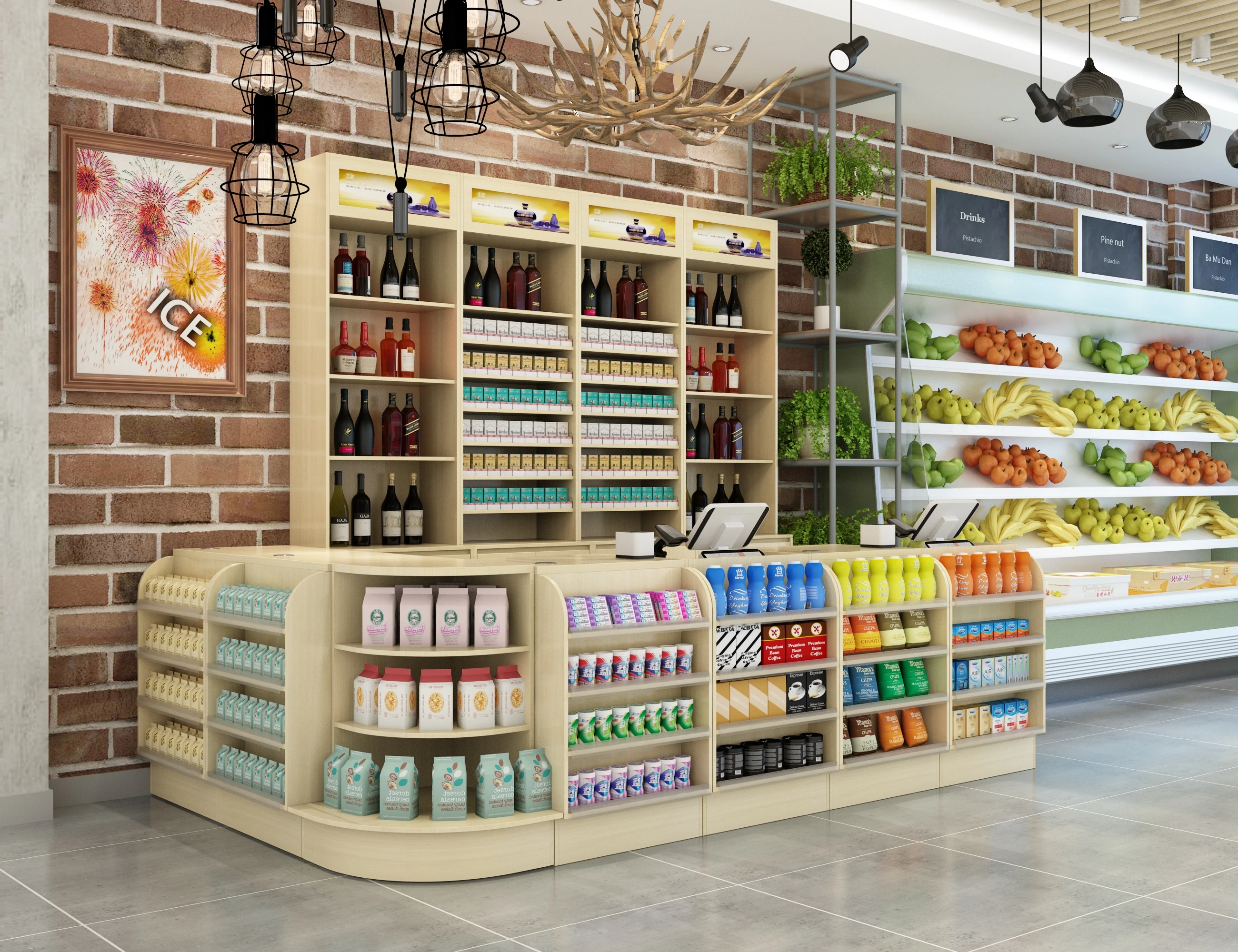 Reception desk Cashier counter Checkout counter for shops and stores and supermarkets