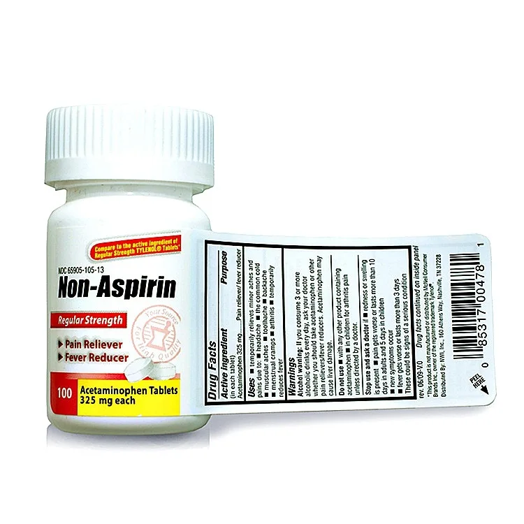 Изготовленный На Заказ замораживания ПЭТ этикеток самоклеющиеся Стикеры фармацевтической Rx этикетки медицинский штрих-кода аптека для стикер