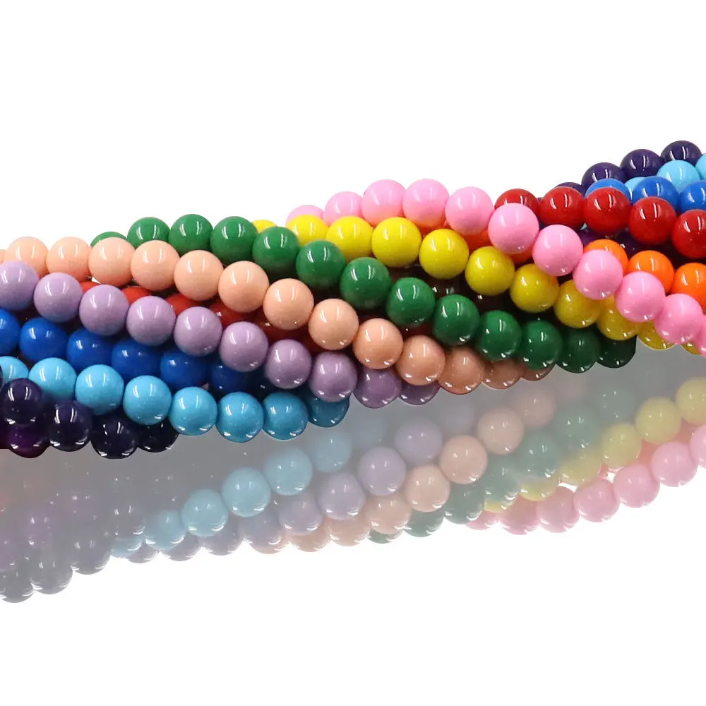 hot sale new product Jewelry making DIY bracelet necklace girl 10 mm color round glass beads