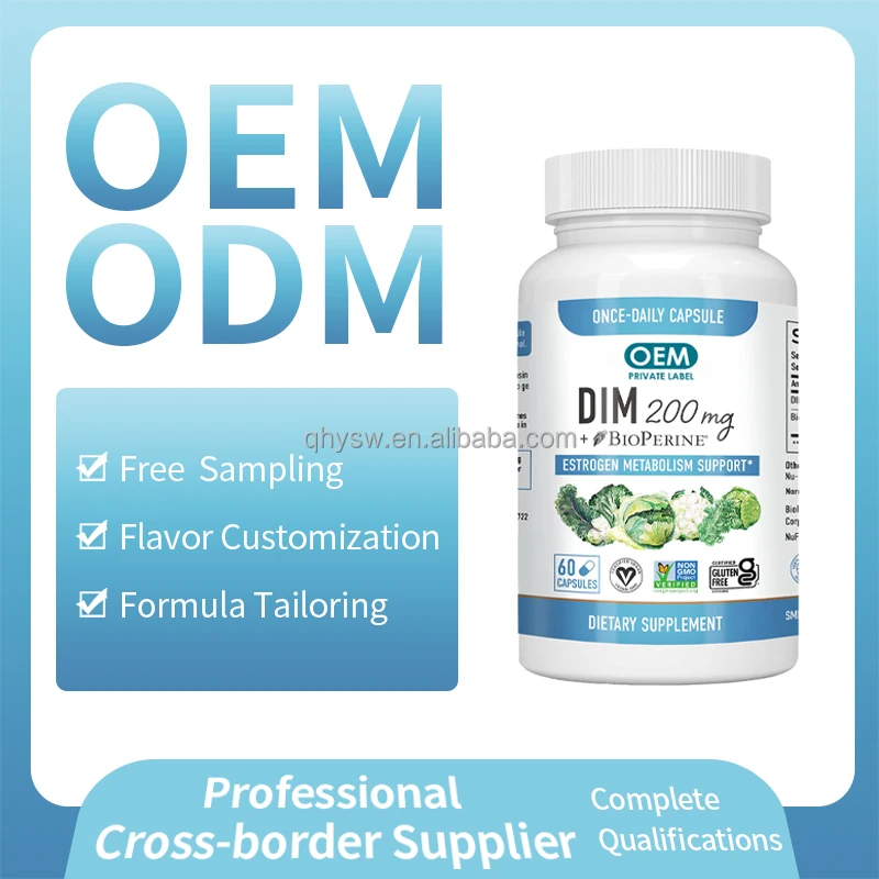 OEM ODM Dim Capsules Pain Relief Ralexation Hormonal Balance Supplement Women Menopause Relief Dim Capsules
