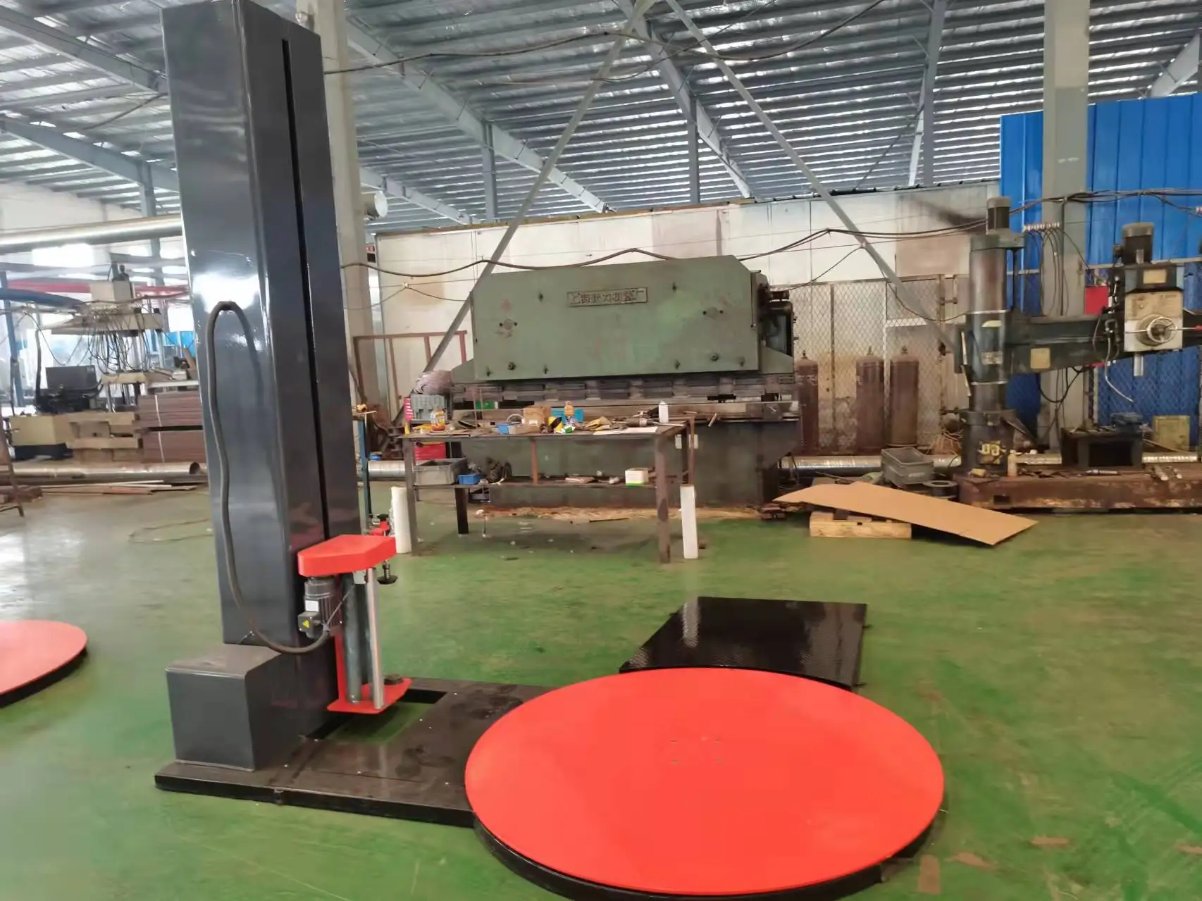 electric motor 220V chinese automatic luggage pallet wrapping machine