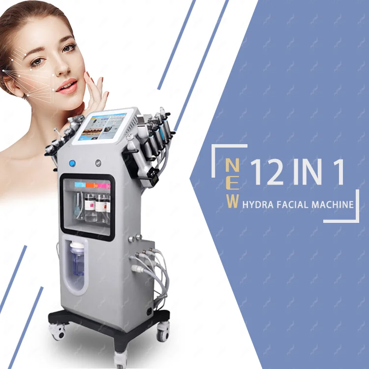 2023 Newest 12in1 Deep Cleaning Hydro Dermabrasion Machine For Facial Cleaning Oxygen Jet Hydra Dermabrasion Sterilise Machine