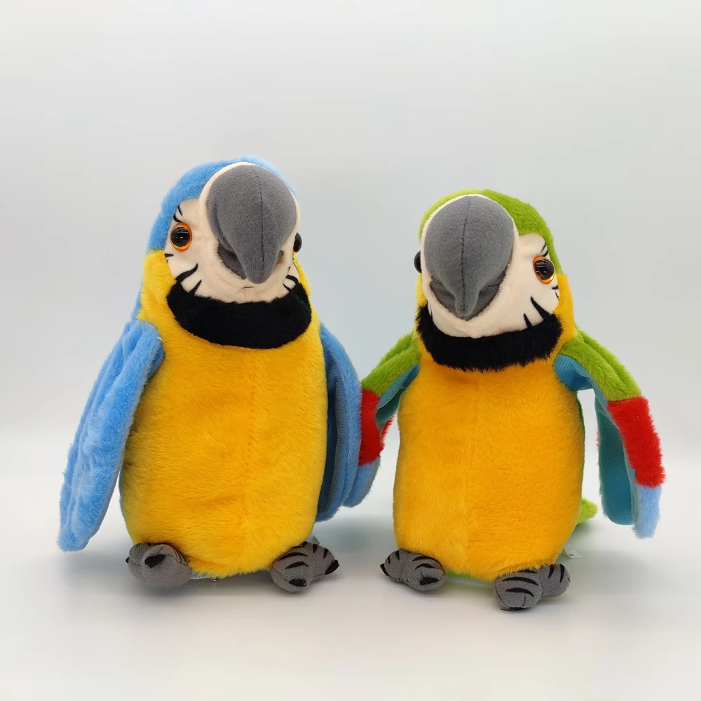 Hot Selling Children Educational Electronic Simulation Animals Plush Soft Parrot Repeat Talking Toy