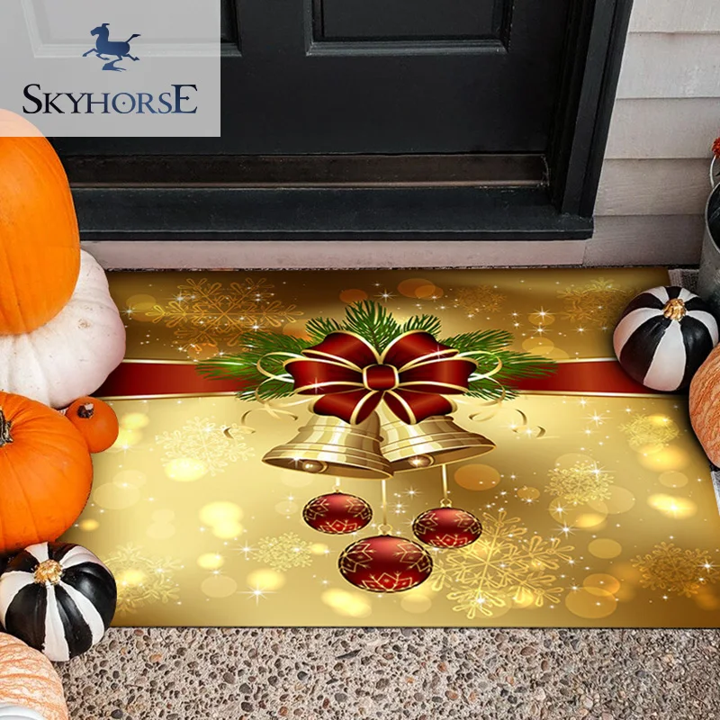 Merry Christmas Carpet Customized Acceptable Fashion Printed Christmas Door Mat