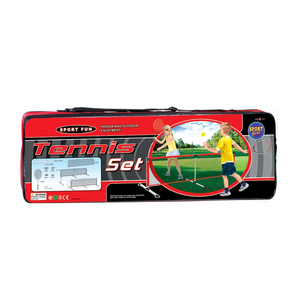 Детская Спортивная тренировочная игрушка, ракетка для тенниса с сетчатыми мячиками и сумкой для переноски