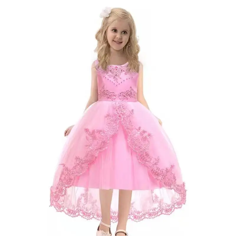 Kids Tutu Birthday Princess Party Dress for Girls Infant Lace Children Bridesmaid Elegant Dress for Girl