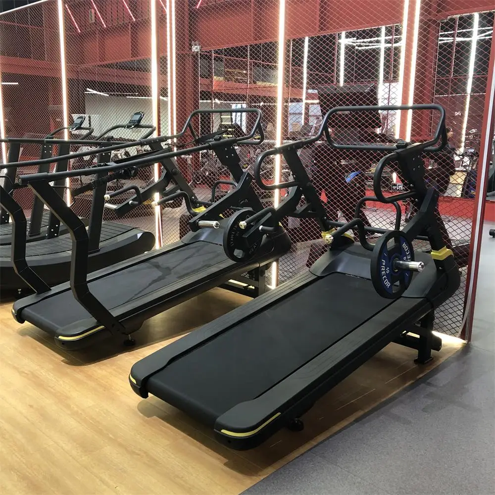 Commercial Gym Running Machine Self-Propelled Treadmill with Mechanical Driving Type from Fitness Manufacturer