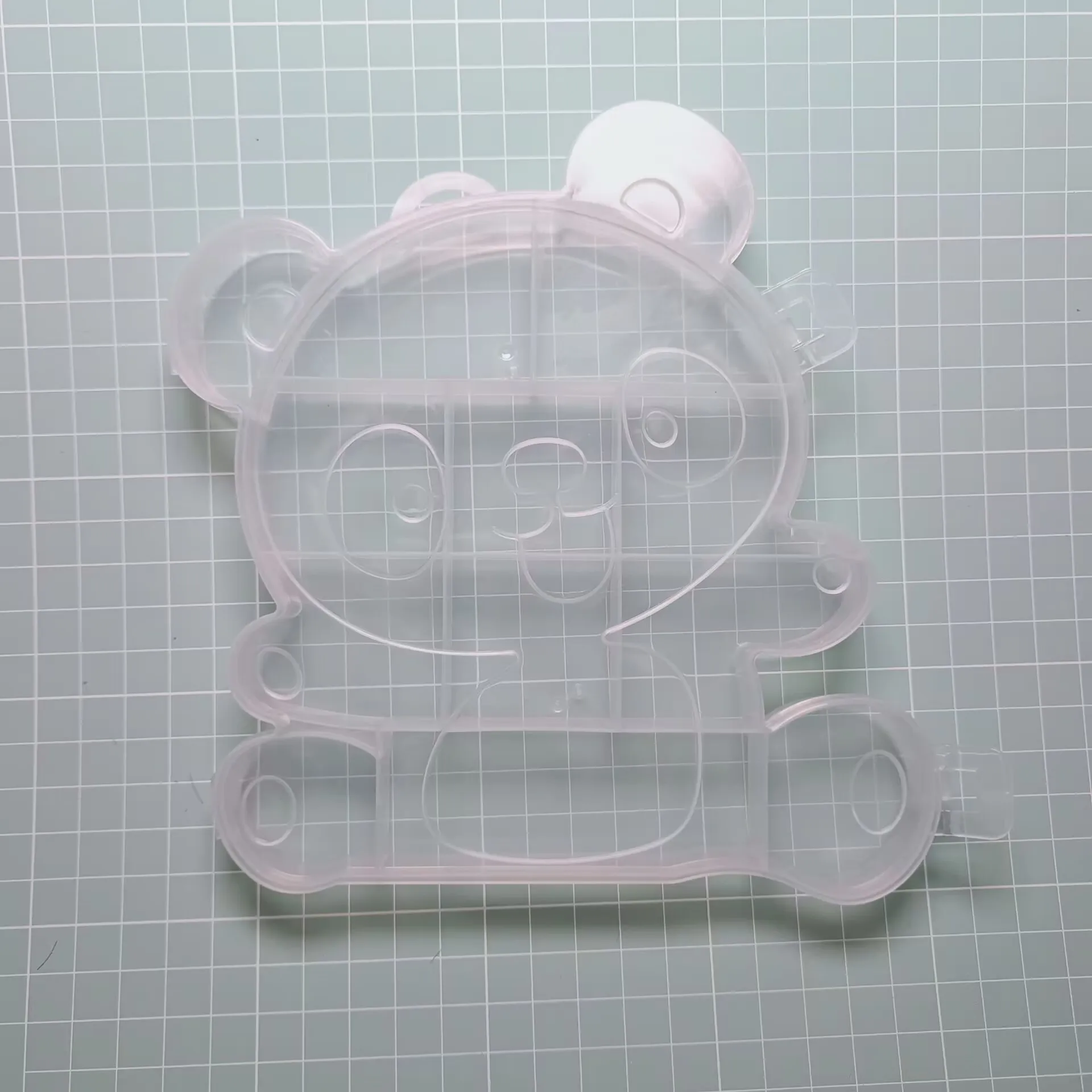 Cartoon Bear Transparent Jewelry Box Plastic Storage Case Container for Beads Earring Box Jewelry Organizer Display Box