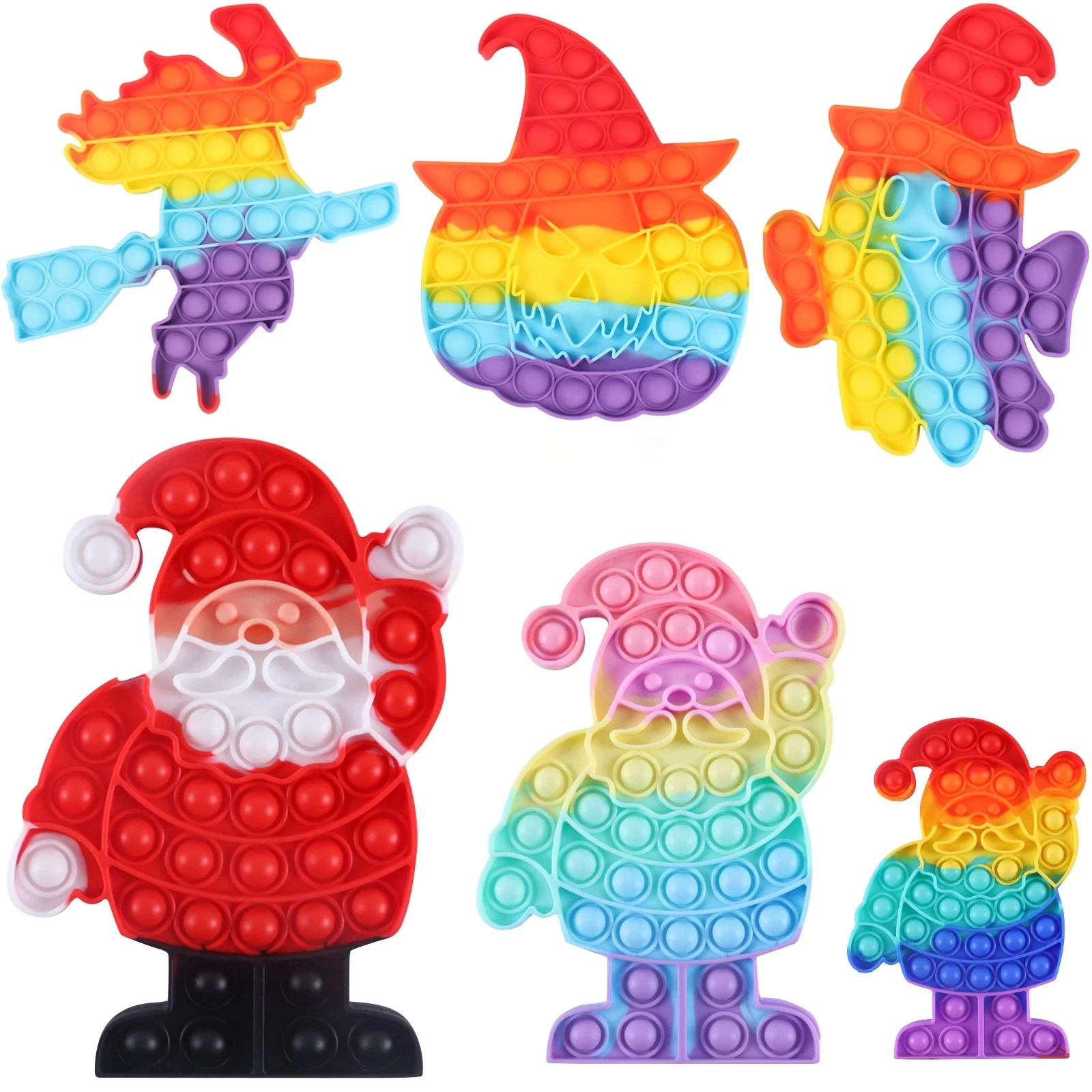 
2021 NEW Holloween Pumpkin poping it push bubble Sensory Squeeze Fidget Toys for Autism Learning Anxiety Stress Relief 