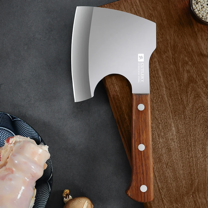 chopper knife Hot sell in Amazon Full Tang Heavy Thick Blade Chopper Knife  Meat Cleaver for Bone stainless steel axe knife