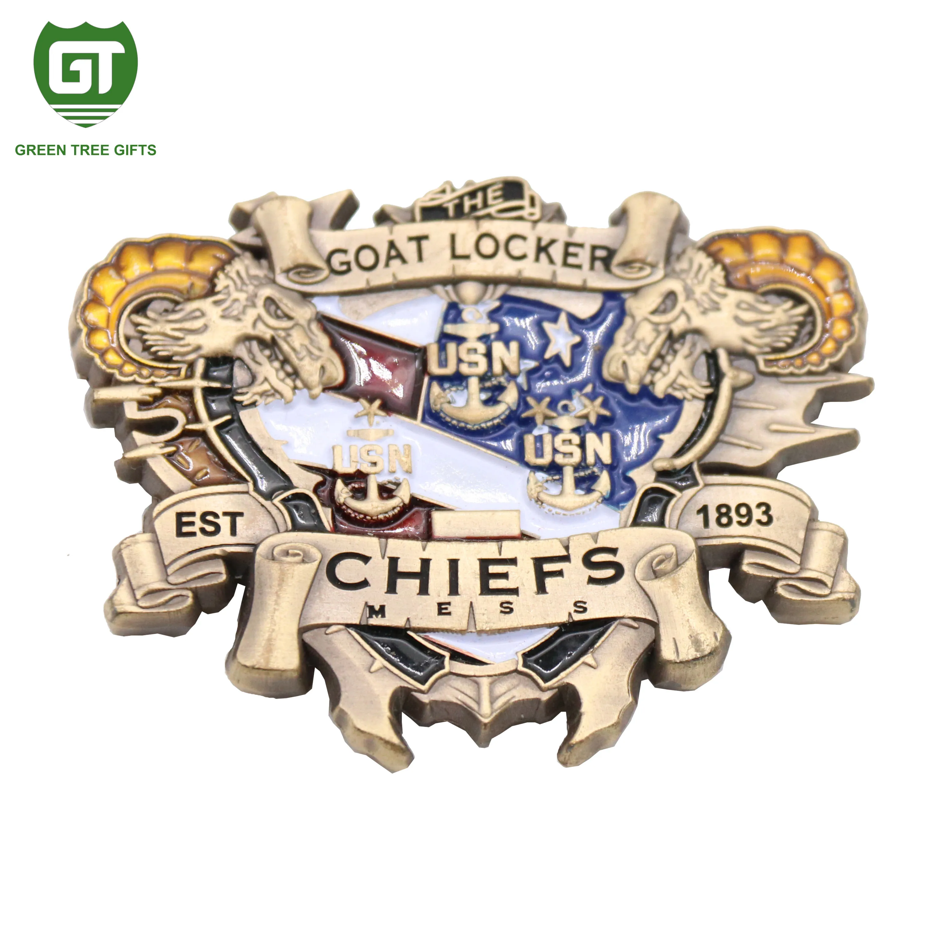 Promotion custom design 3D challenge coin custom Boston souvenir metal coins customs