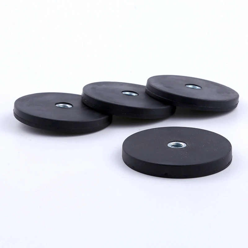Прочные неодимовые магниты с резиновым покрытием и внутренней резьбой
