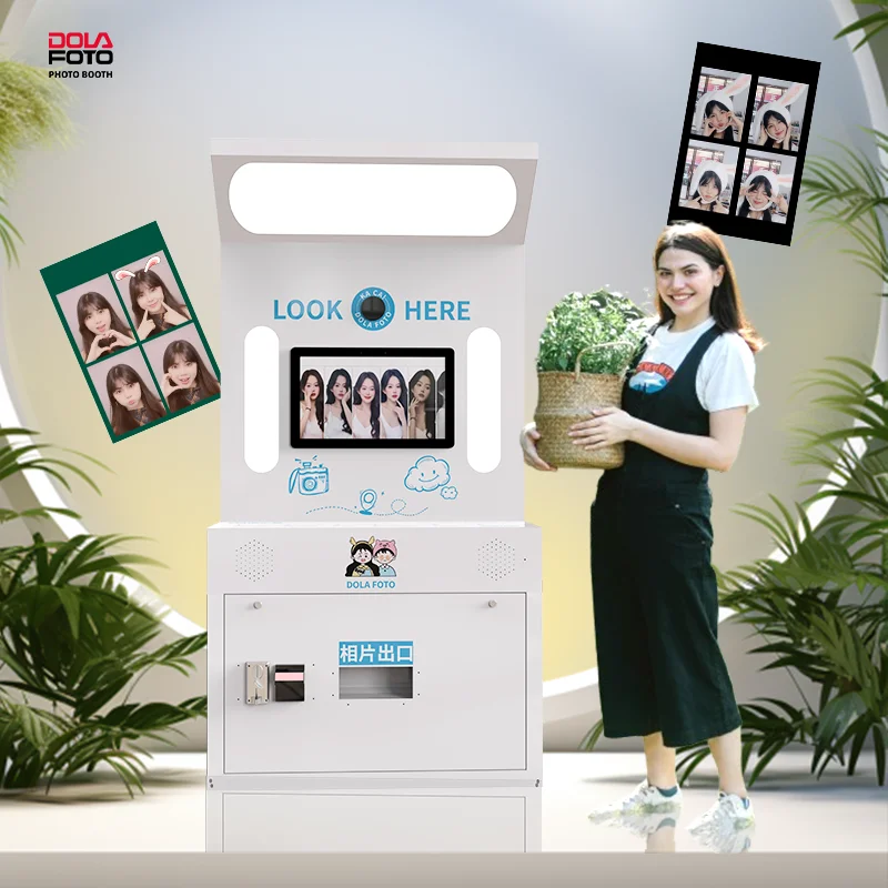 Photo Booth Machine Se Automatic With Camera And Printer Coin Operated Commercial Service Equipment PhotoBooth Vending Machine