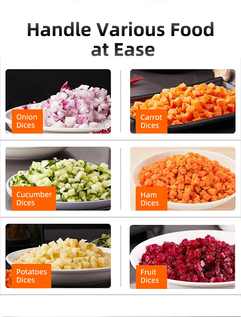 Commercial Electric Stainless Steel Food Dices Maker Food Slicer Machine Fruits Vegetables Dicer Dicing Machine