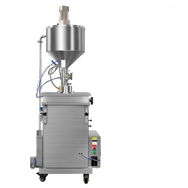 Automatic Cosmetic Shea Butter Heating Mixing Custard High Viscosity Jar Paste Bottle Filling Machine