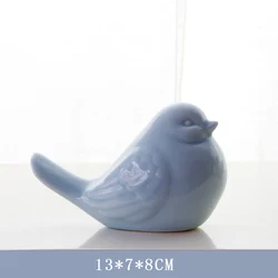 Amazon Hot Sale Lovely Desktop Ceramic Glaze Art Craft  Porcelain Bird Shape Display Ornaments For Home Decoration And  Gifts