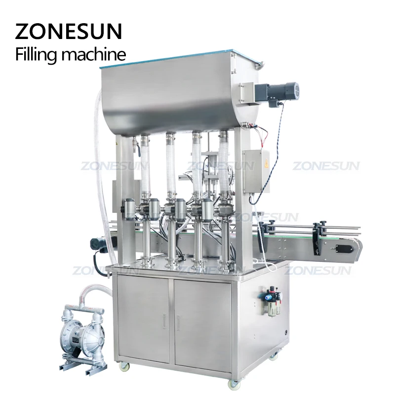 ZONESUN ZS-YT4T-4PM автоматическая косметическая машина для розлива масла
