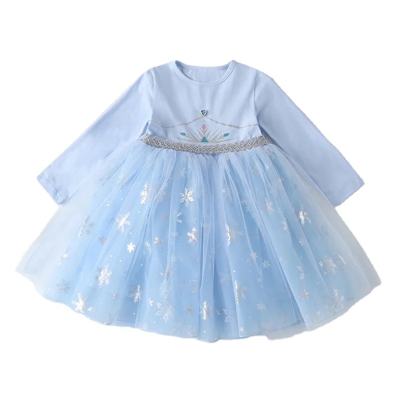 
New design kids clothing elsa frozen dress up princess costumes for girls 