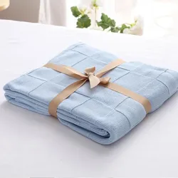 High quality cotton soft and comfortable photographic knitted blanket