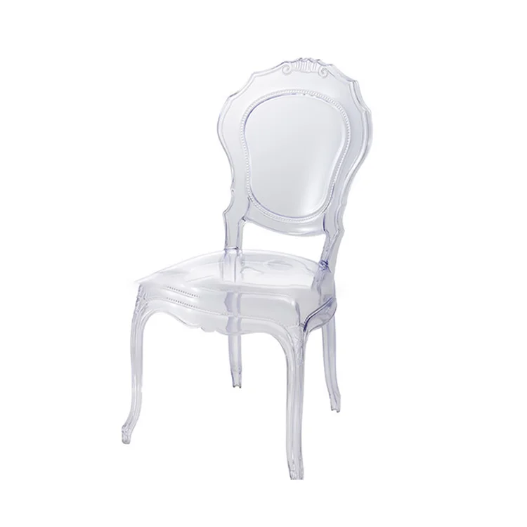 Wholesale modern design casual style PC chair princess chair transparent clear chair