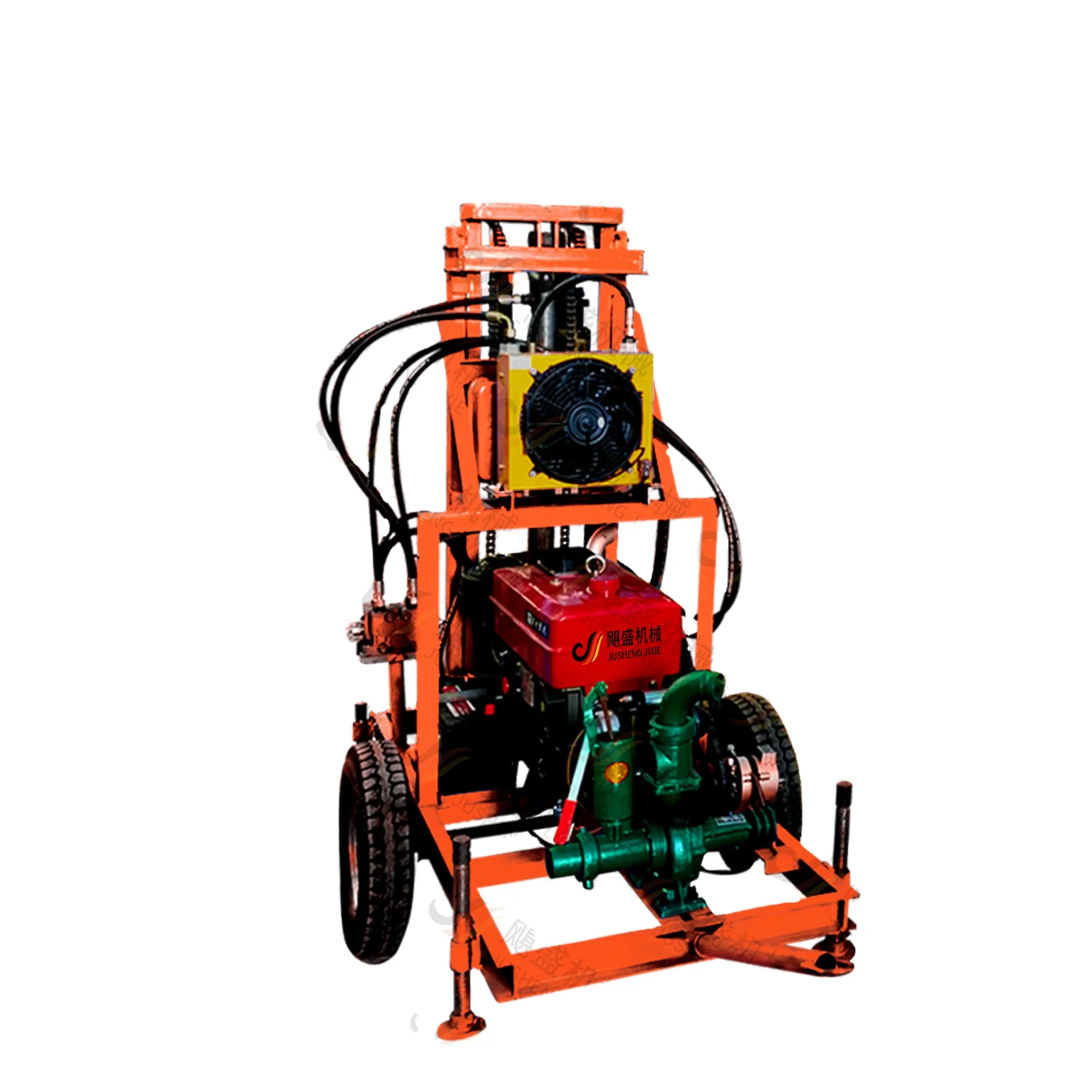 high quality 22HP Hydraulic Drilling Rig with Low Price Diesel engine Water Well Mine Drilling Rig machine