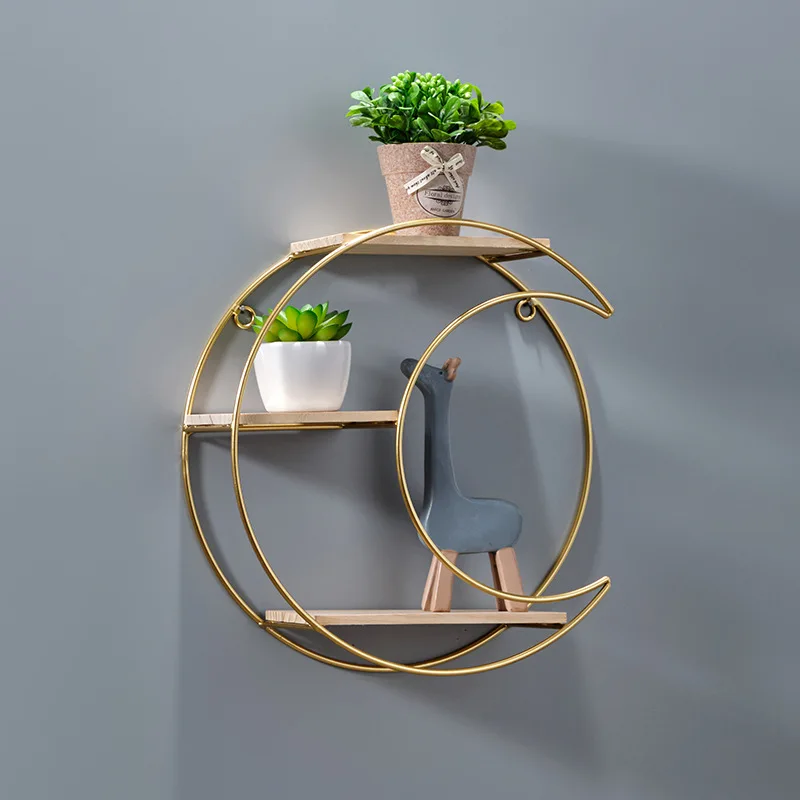 Wall-mounted Diy Living Room Partition Floating Shelf Wall Hanging Decoration Rack Elegant European Style Carved Wall Shelf