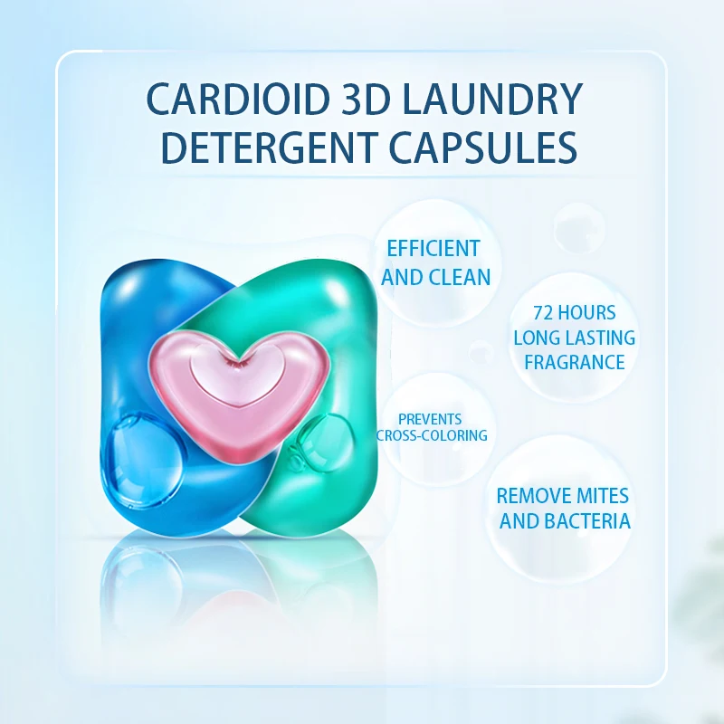 OEM Wholesale Eco-Friendly 3-in-1 Decontamination Laundry Capsules Long Fragrance Disposable Detergent Pods Apparel Gel Shape