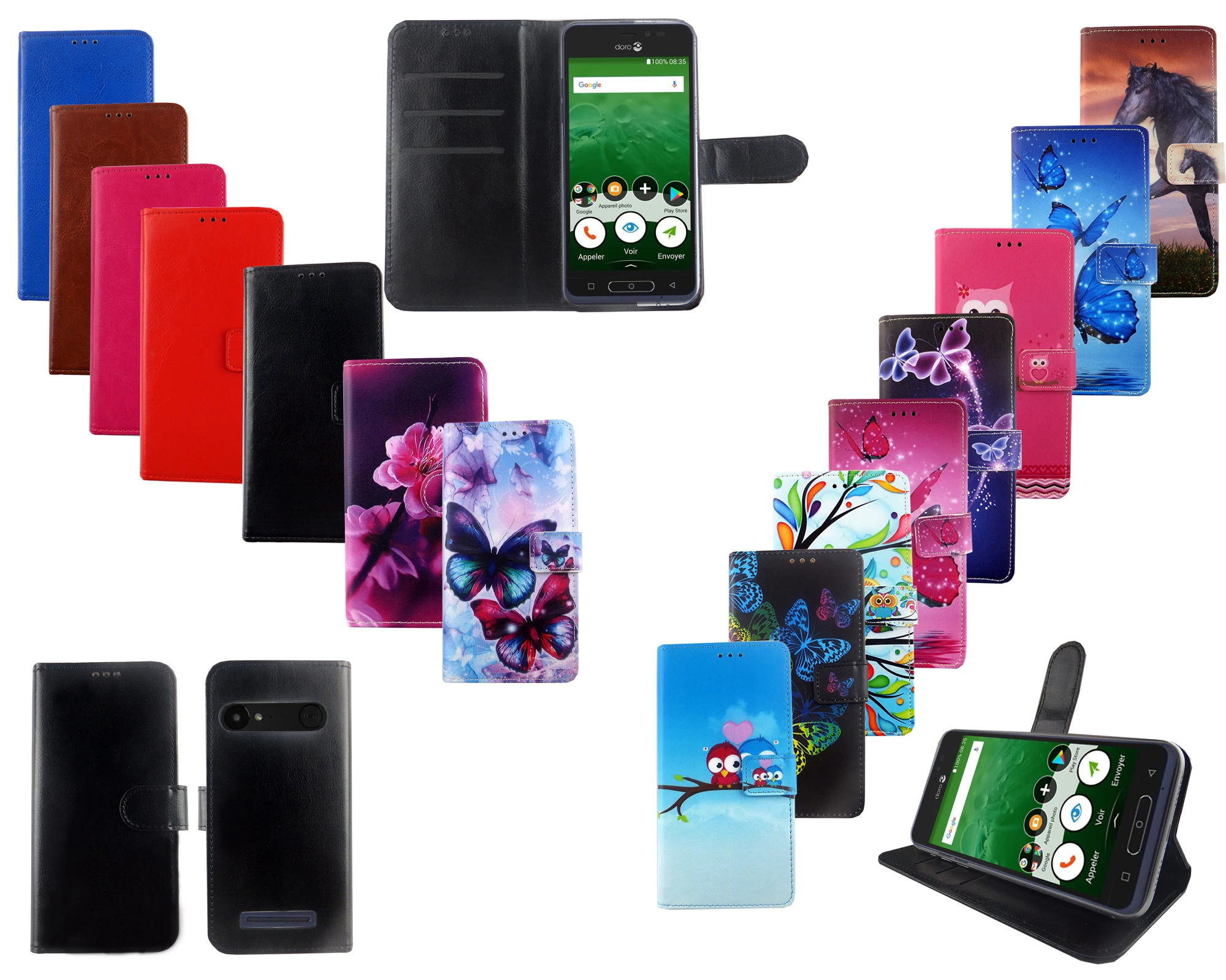 Luxury PU Flip Wallet Leather Case Trending Design Leather Flip Cell Phone Case For iPhone/Samsung/Huawei/Xiaomi