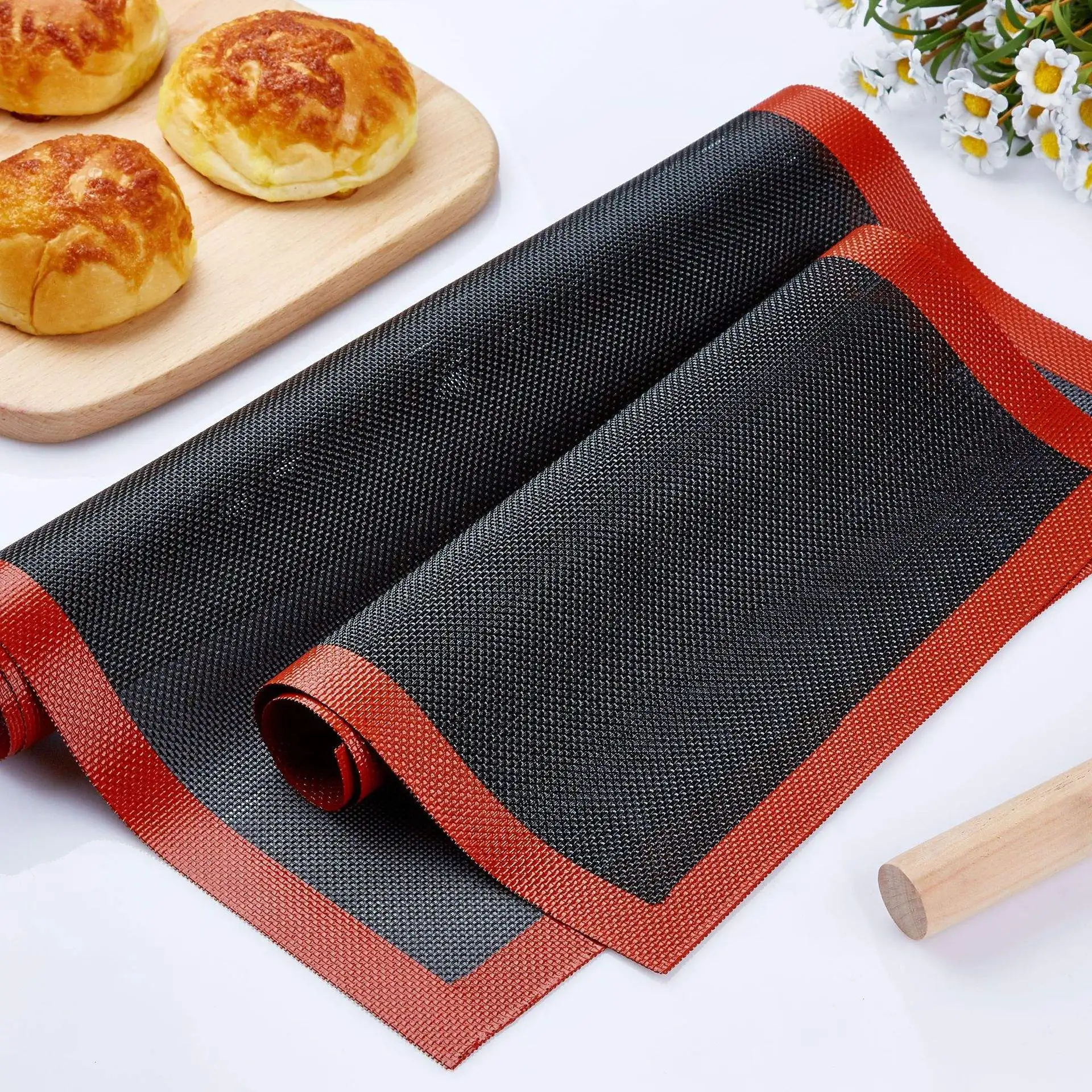 40*60cm Thicken Large Size Silicone Mesh Non-Stick Mesh Breathable Baking Mesh Silicone Mat