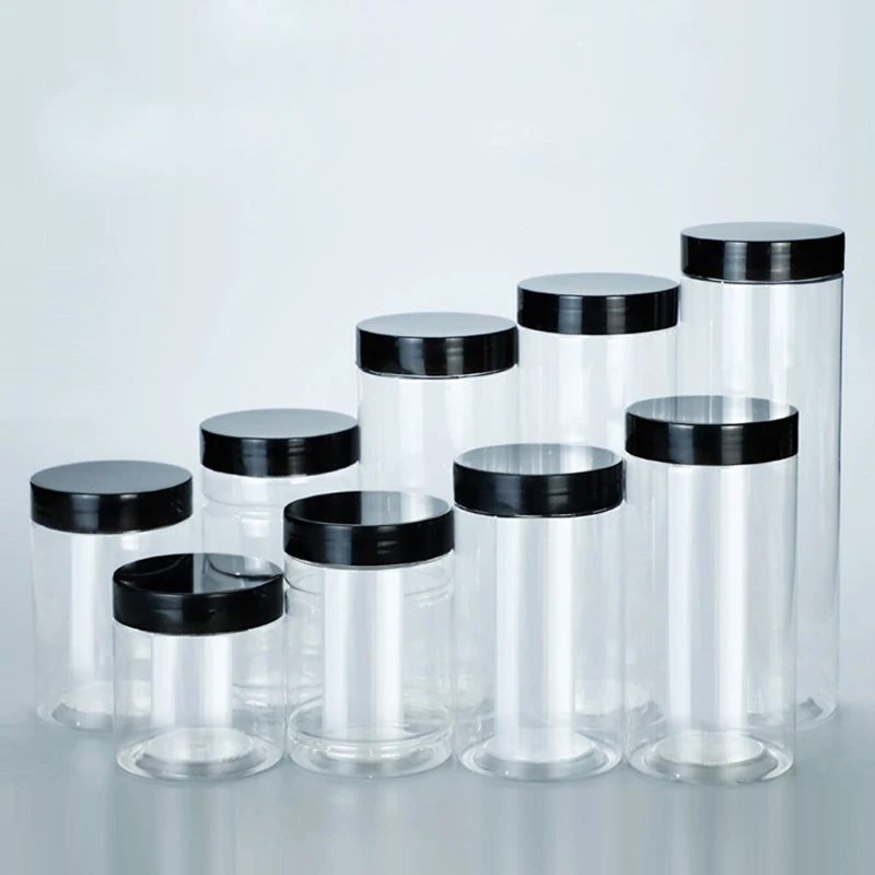 Hot sale plastic 13/20/23/25/30g wide mouth round transparent PET food storage container