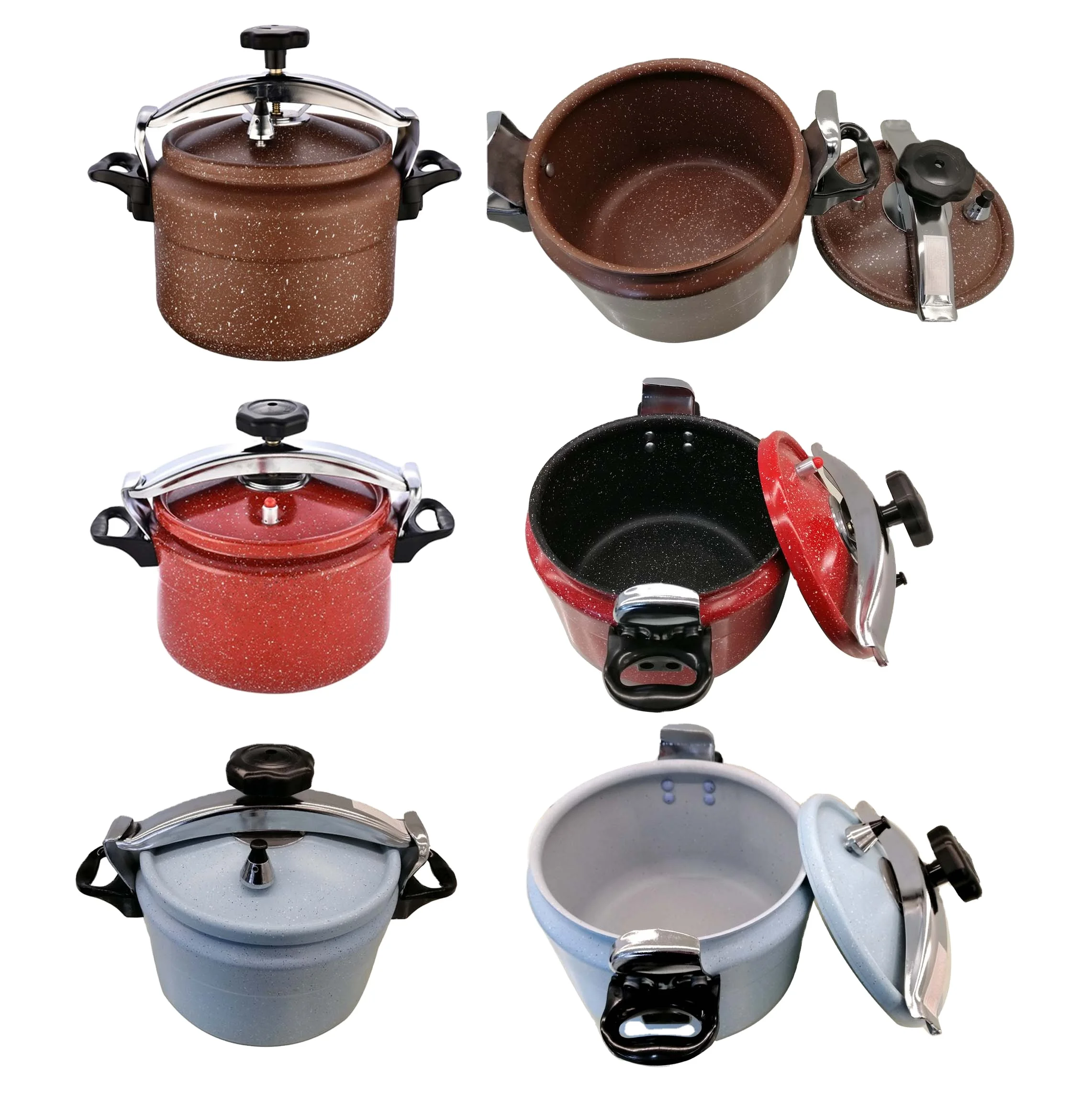 France Style Pressure Cooker With Marble Coating , Pressure Cooker Aluminium Alloy