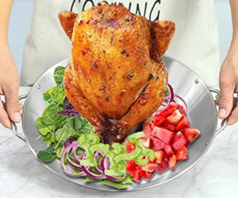 Stainless steel pipe roast Chicken  pipe  holder  plate