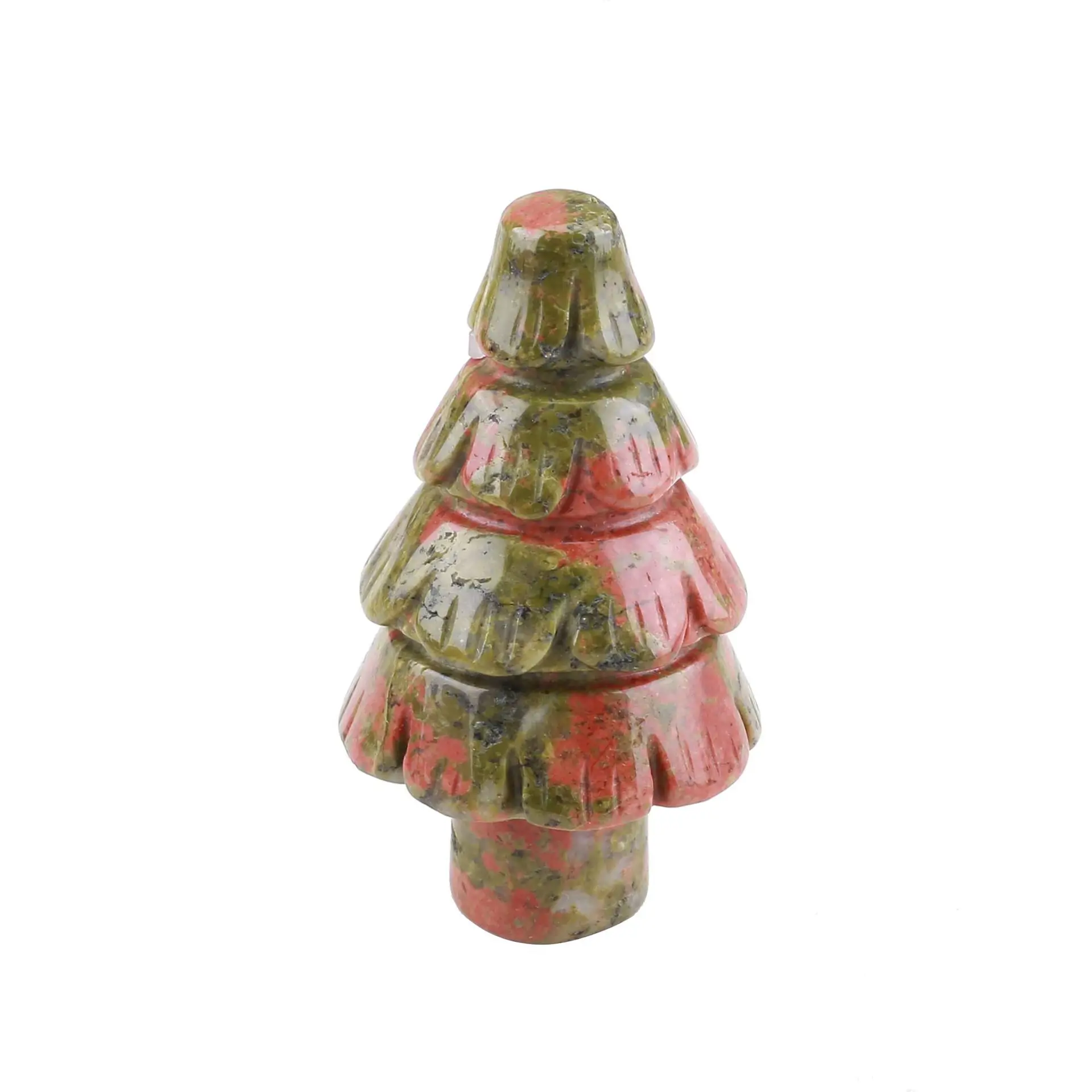 Hot Sale Nature Crystal Quartz Carving Christmas Trees Crystal Crafts Healing for Christmas Decoration