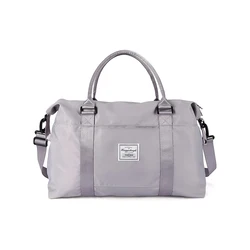 Large Capacity Oxford Travel Duffel Tote Bag Dry Wet Separation Pink Overnight Weekender Bag With Custom Logo