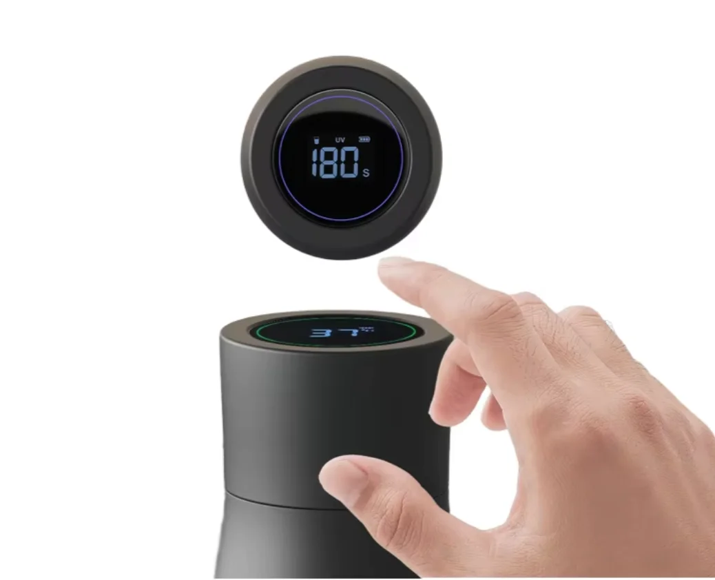 Smart UV Light Self-Cleaning Vacuum Water Bottle 306L Stainless Steel Food Grade with Reminder to Drink Water