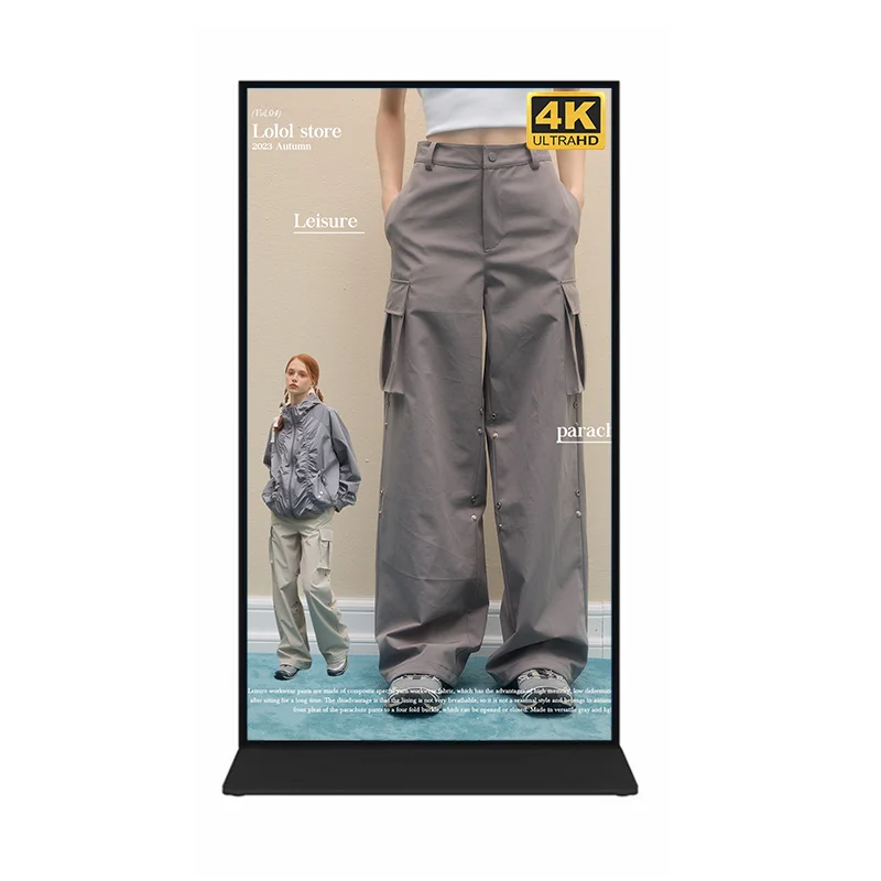 75/85 дюймов 4k UHD плеер рекламный монитор Цифровой вывески напольный вертикальный полноэкранный ЖК-дисплей рекламные дисплеи