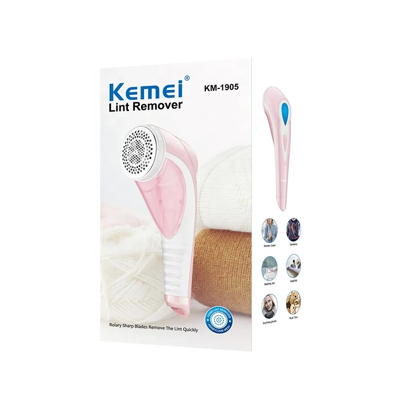 Electric Automatic Portable Fabric Shaver Kemei Km-1905 USB LED Small Clothes Lint