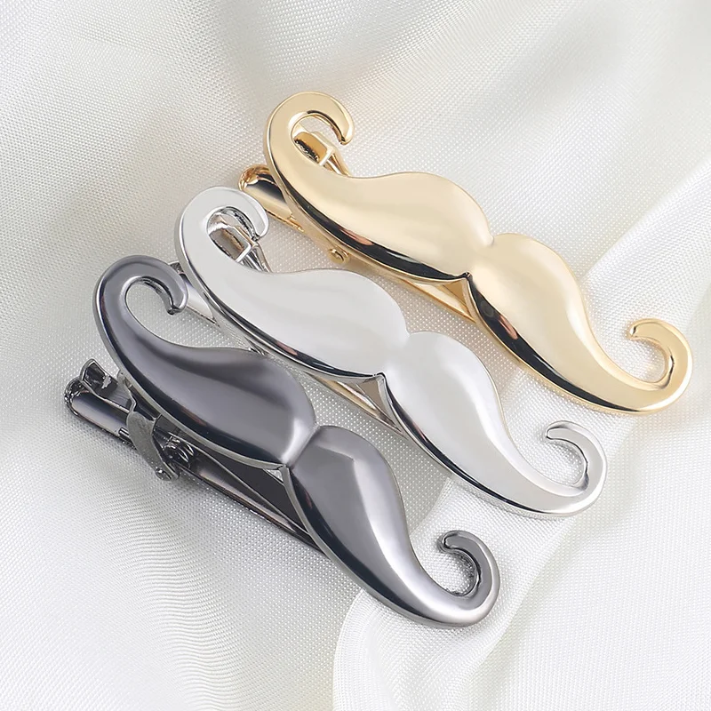 Custom Tie Clip Set Suit Shirt Fashion Mens Metal Simple Necktie Tie Pin with Chain