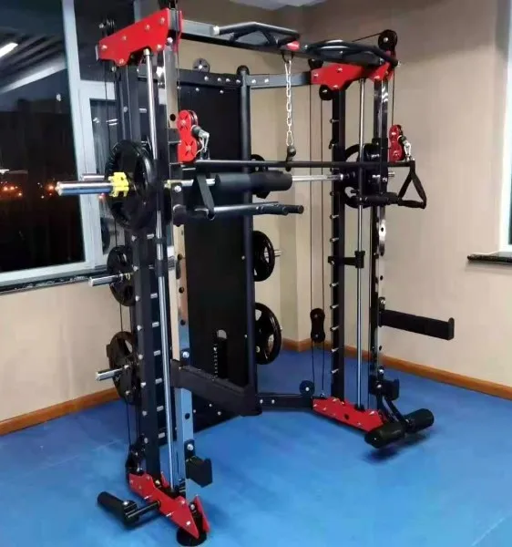 Gym equipment all in one comprehensive squat rack trainer cable crossover smith machine Integrated multi functional trainer