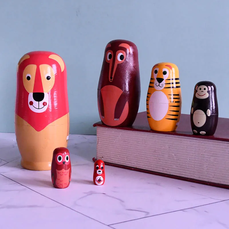 Personalized Custom Russian Stacking Dolls Wooden Russian Nesting Doll hand drawn painted wooden toys