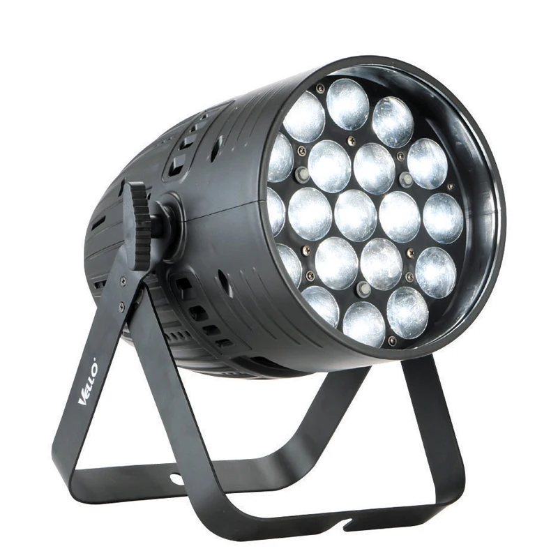 
 Vello led zoom par 4 в 1 RGBW цветной мощный стеклянный светильник направляющий par led zoom light (15 Вт * 19 шт.)  