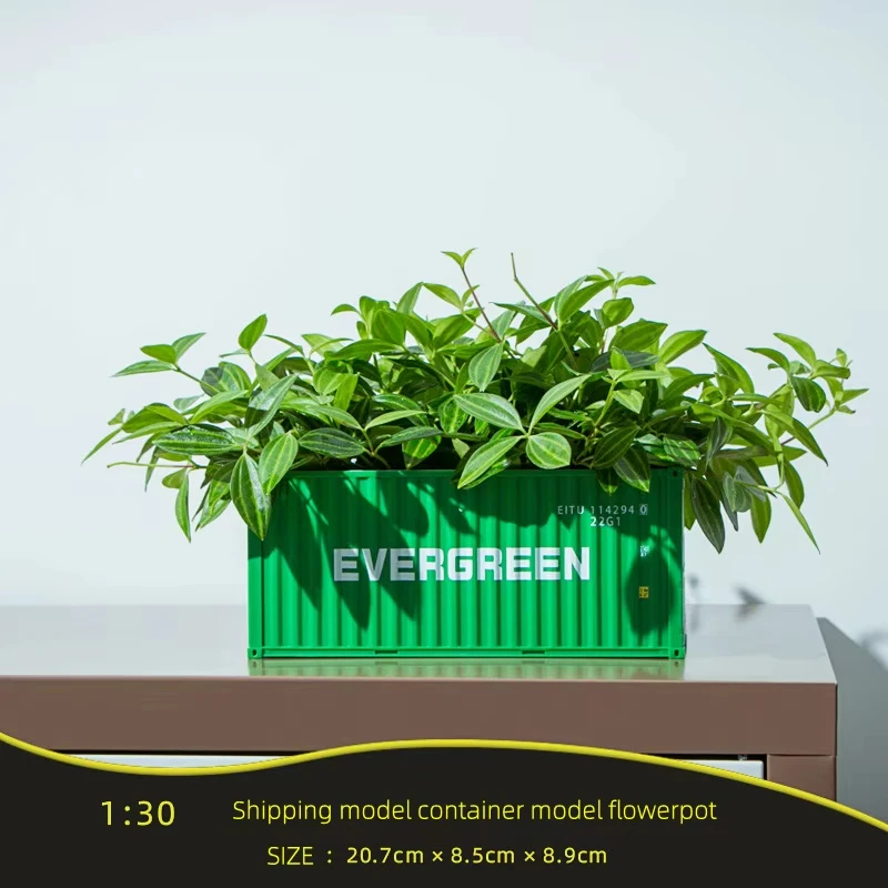 Custom corporate gifts desk decoration accessories plant pots Simulation scale model shipping container Flowerpot