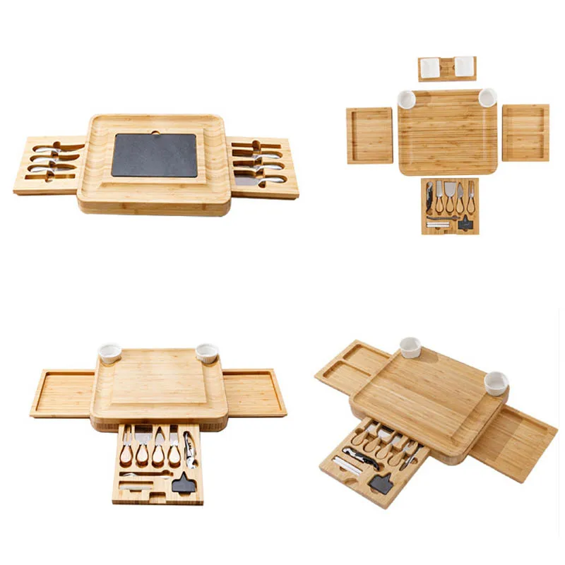 Cutting Board Square Durable Cheese Board Wood Charcuterie Board Set