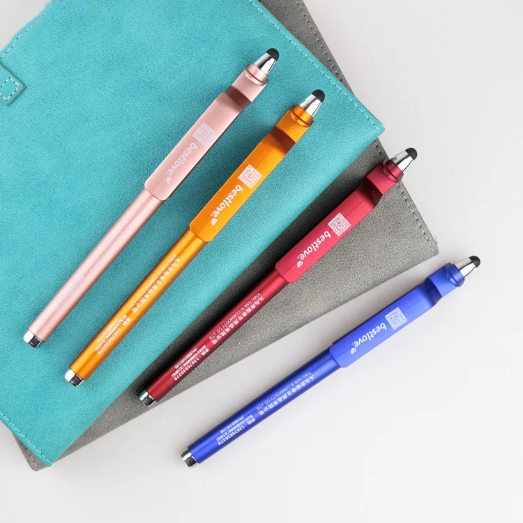 Promotional Custom logo Mobile Phone Stand Touch Screen Gel Pen