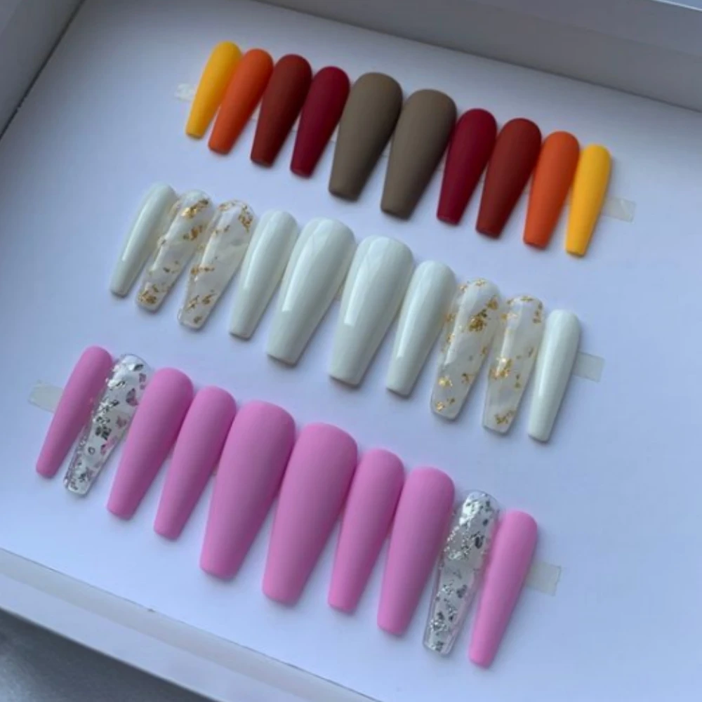 Accept OEM ODM Half Cover Press On Nails Full Mixed Color ABS False Nails Salon Quality Nail Suppliers