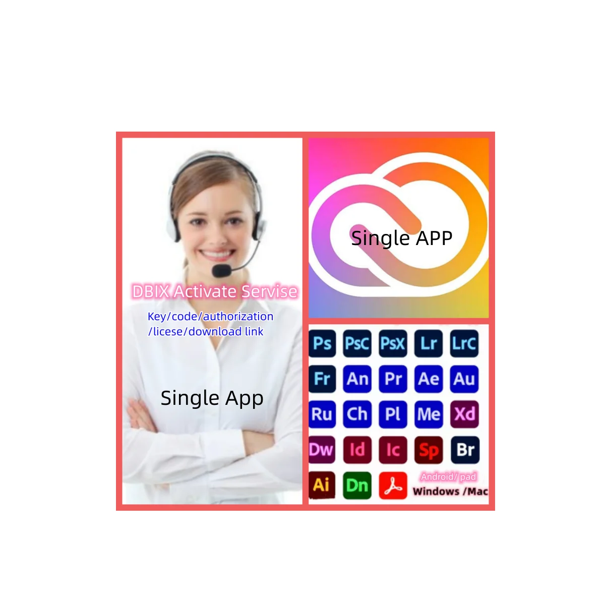 Дисплей время истечения срока действия оригинальные 12-месячная подписка на один Adob приложений в Creative Cloud