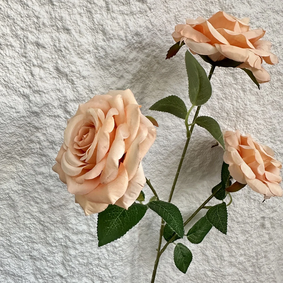 3 Head Royal Blue Silk Rose Floral Arrangement Artificial Flowers Bouquet Realistic Curly Rose Bouquet For Home Wedding Decor
